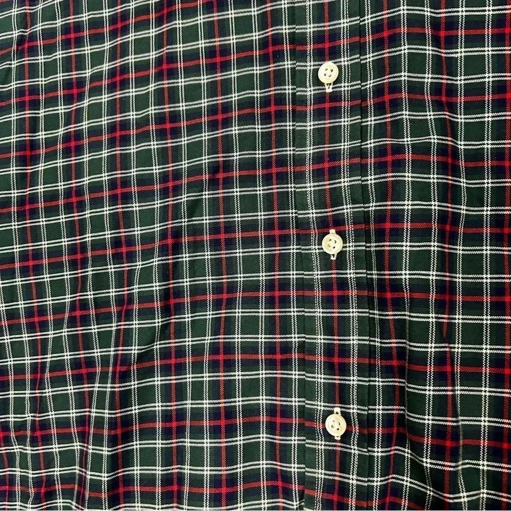 Ralph Lauren Classic Fit Button Down Dress Shirt Plaid Green,Red,Navy EUC - Picture 5 of 6